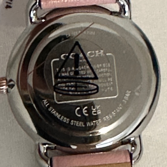 Coach Pink Leather Strap Watch - Picture 8 of 10